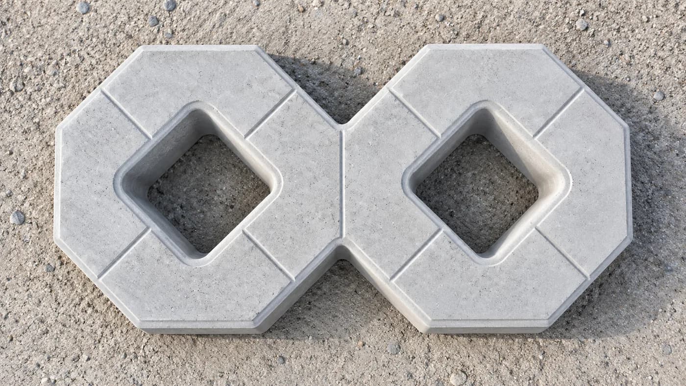 Grass Paver (60 mm) manufactured by Shree Rama Tiles and Pavers Bengaluru