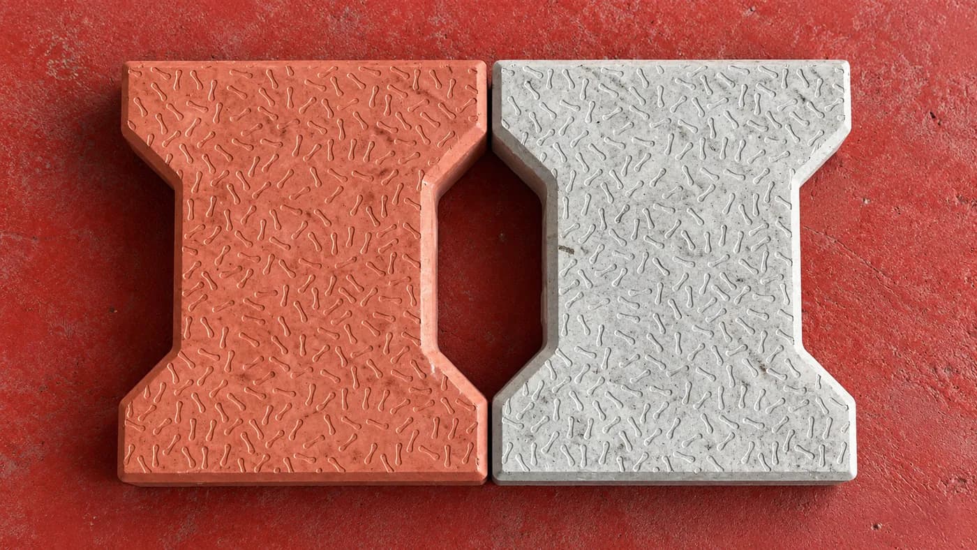 I Shape Paver (60 mm) manufactured by Shree Rama Tiles and Pavers Bengaluru